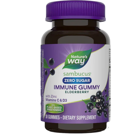 Nature’s Way - Sambucus Zero Sugar Immune Gummies (Elderberry) - 50 Gummies