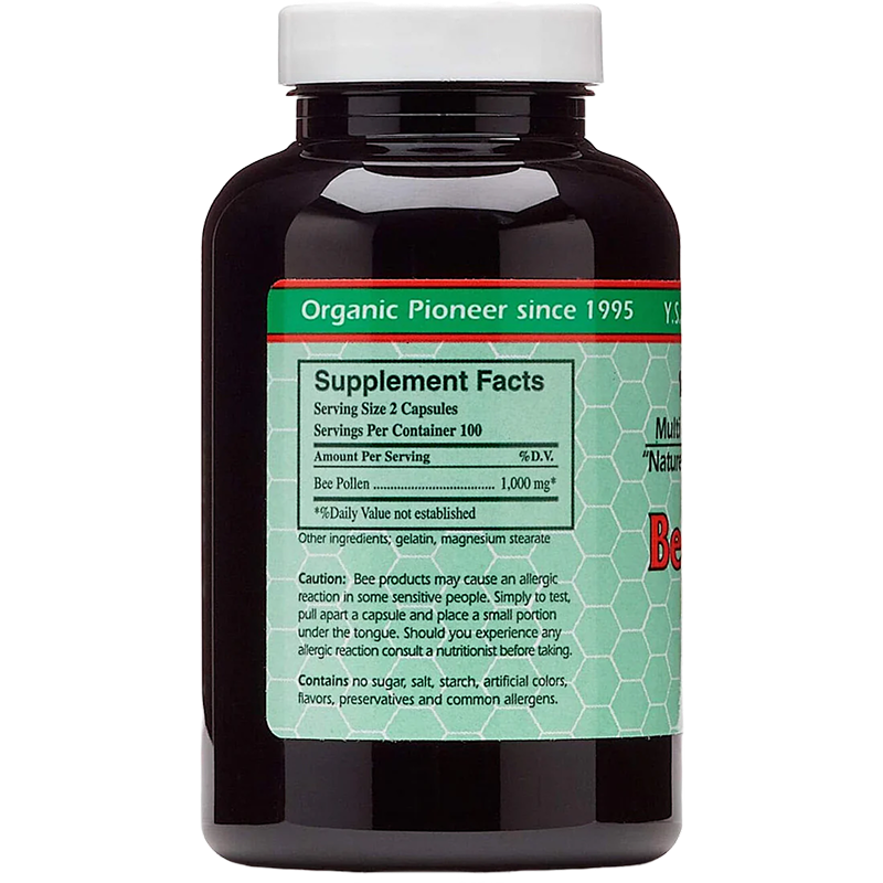 Y.S. Eco Bee Farms - 100% Pure Bee Pollen - 200 capsules