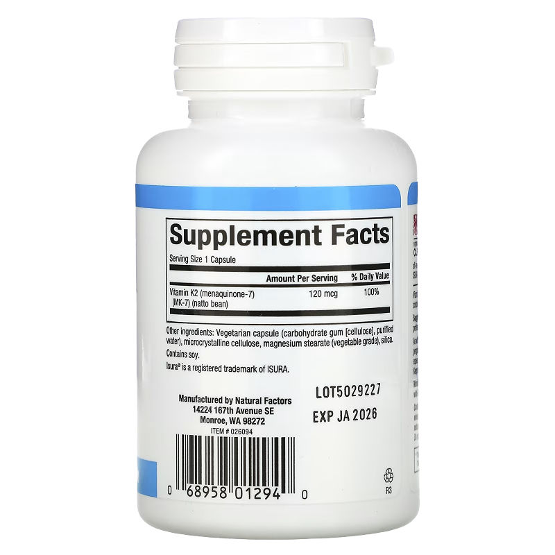 Natural Factors - Vitamin K2 120 mcg