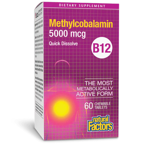Natural Factors - B12 Methylcobalamin (5000mcg) - 60 chewables