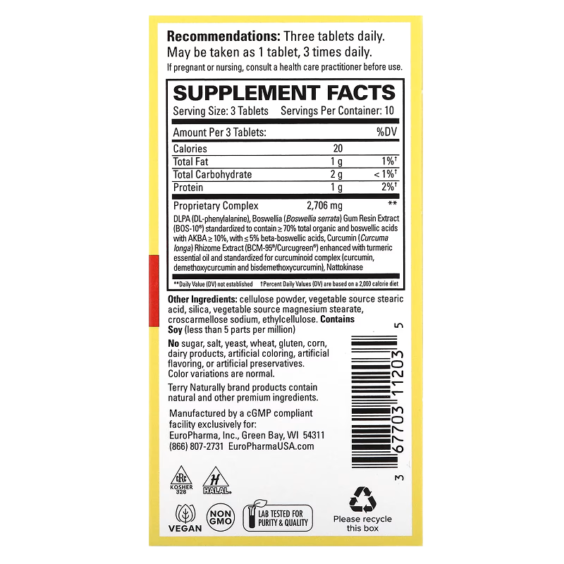 Terry Naturally - Curamin Extra Strength - 30 Tablets