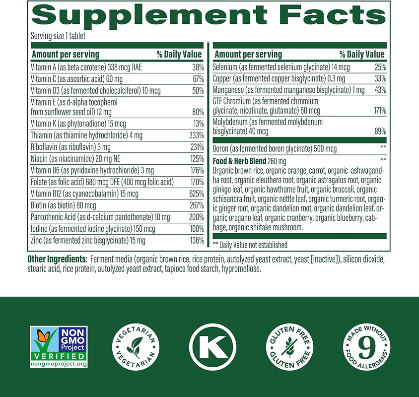 MegaFood - Men's 40+ One Daily Multivitamin - 60 Tablets
