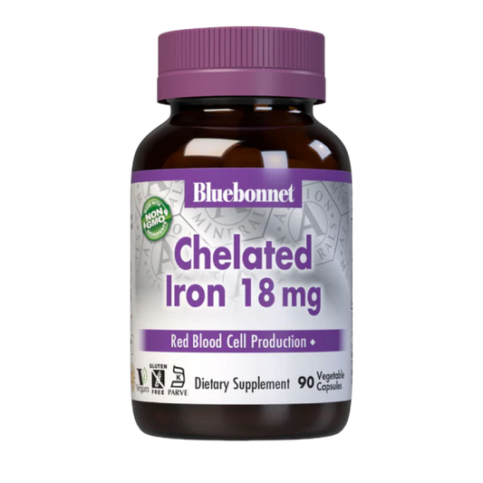 Bluebonnet - Chelated Iron 18mg - 90 VCaps