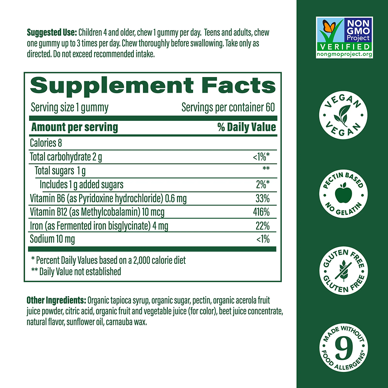 MegaFood - Iron Energy Gummies - 60 Count