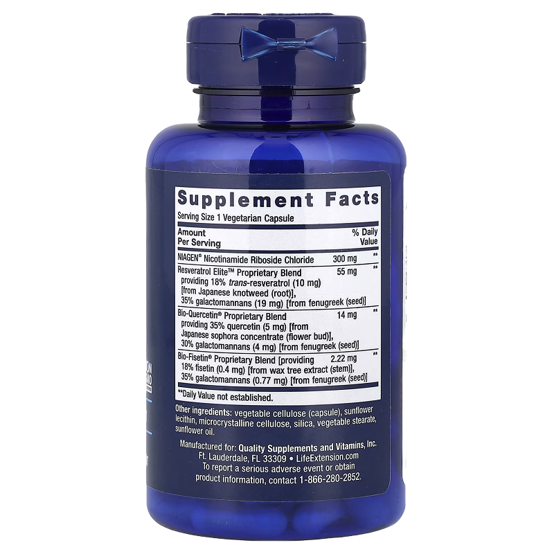 Life Extension - NAD+ Cell Regenerator and Resveratrol Elite- 30 VCaps