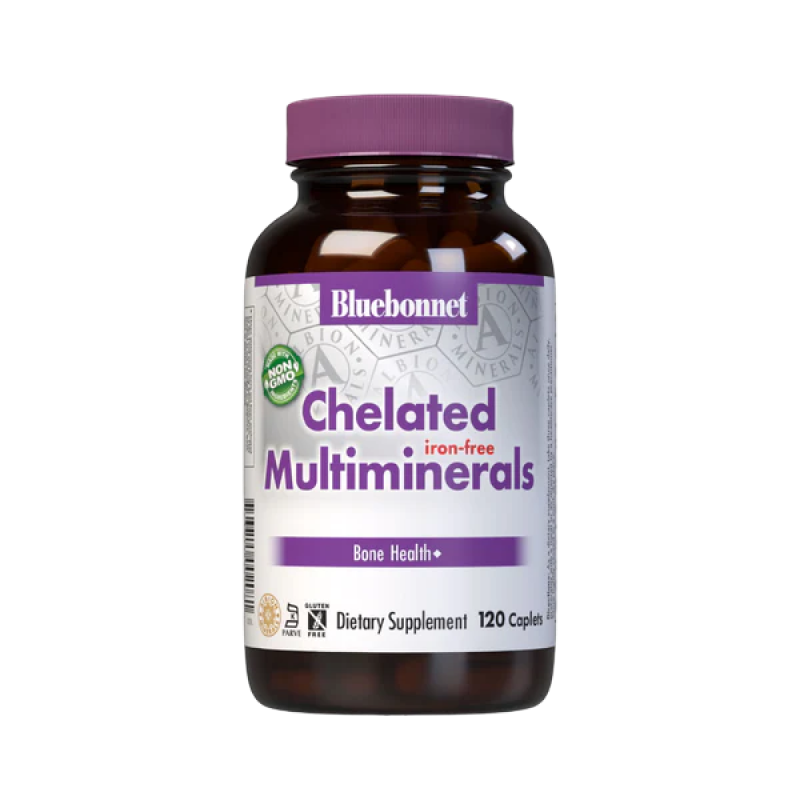 Bluebonnet - Chelated Multiminerals Iron Free - 120 Caplets