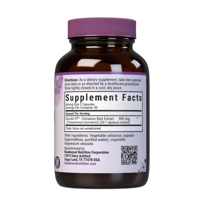 Bluebonnet - Cinnulin PF Cinnamon Bark Extract - 60 VCaps