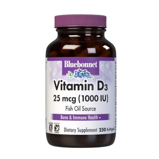 Bluebonnet - Vitamin D3 - 25mcg (1000iu) Lanolin Source - 90 VCaps