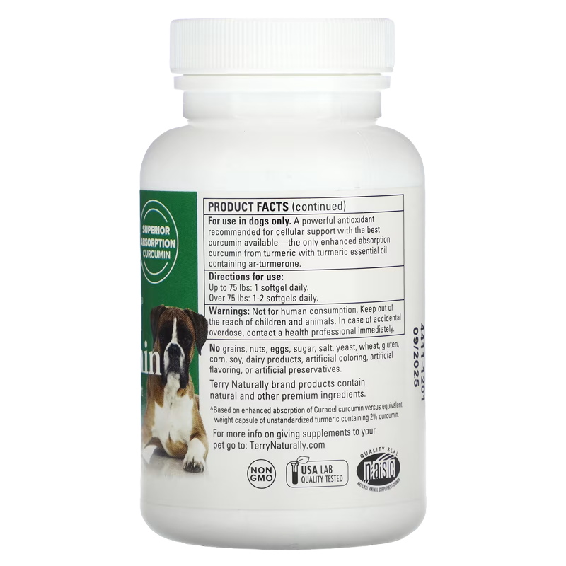 Terry Naturally - Curacel Curcumin for Dogs - 60 softgels