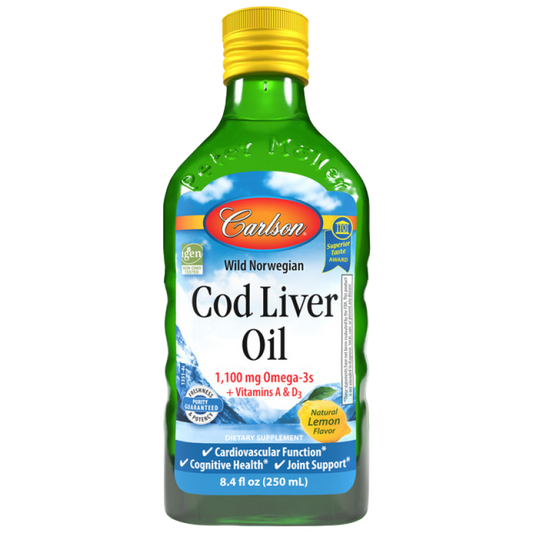 Carlson - Cod Liver Oil  (Lemon Flavor) - 8.4oz