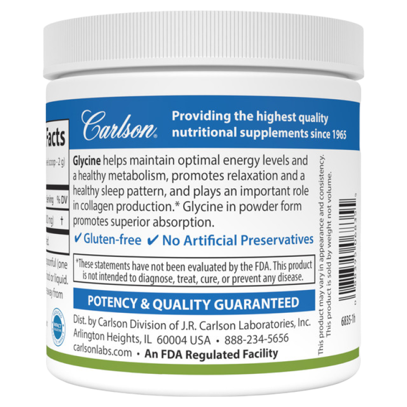 Carlson - Glycine Powder (Free-Form Amino Acid) - 3.53 oz