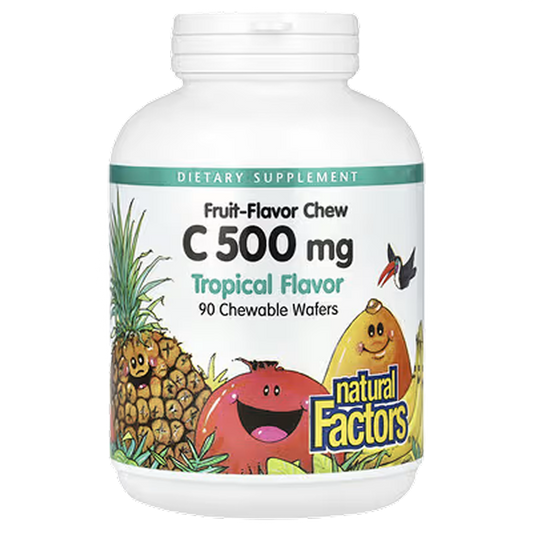 Natural Factors - Vitamin C Tropical Flavor - 90 chewable wafers