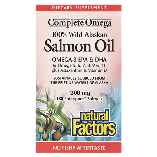 Natural Factors - Wild Alaskan Salmon Oil - 180 Softgels