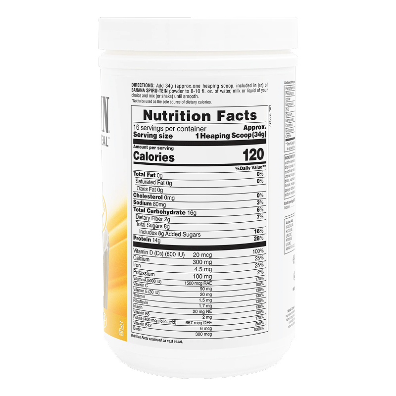 NaturesPlus - Spiru-tein Shake - Banana Flavor - 2.4 lbs