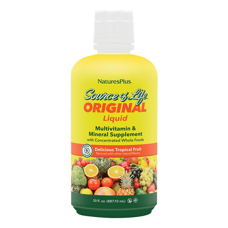 NaturesPlus - Source of Life Liquid Multivitamin (Tropical Fruit) - 30 oz Liquid