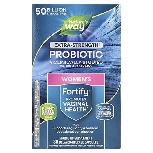 Nature's Way - Fortify® Women's Probiotic Extra Strength 50 Billion CFU - 30 Delayed ReleaseCapsules ( non refrigerated)