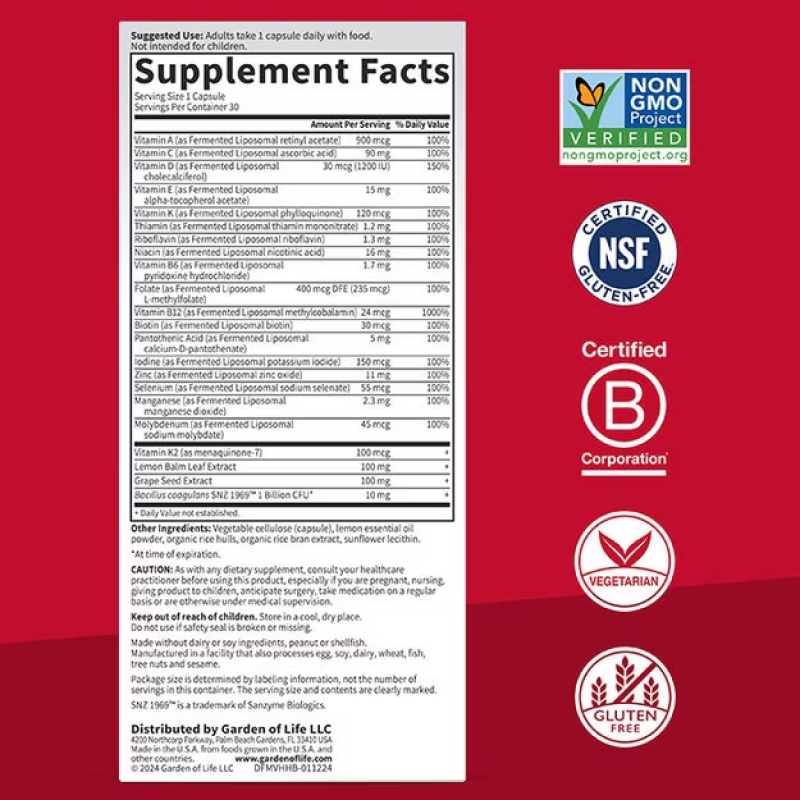 Garden of Life - Dr. Formulated Multi+ Heart Health - 30 Capsules