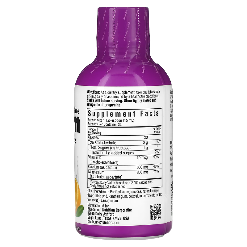 Bluebonnet - Liquid Calcium Magnesium & Vitamin D3 (Orange) - 16 fl oz
