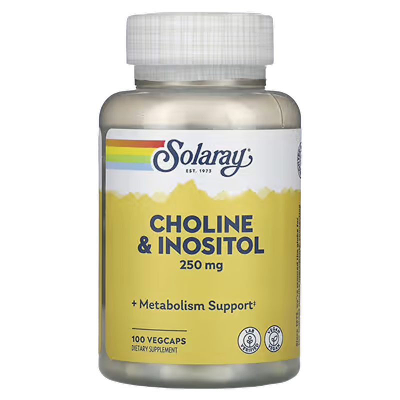 Solaray - Choline & Inositol 250 mg - 100 Vegcaps