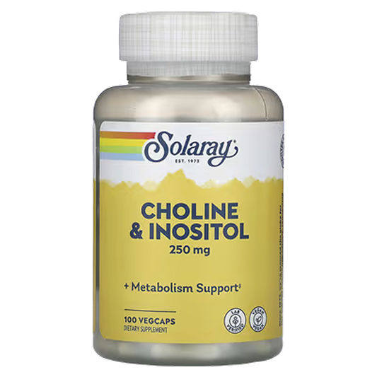 Solaray - Choline & Inositol 250 mg - 100 Vegcaps