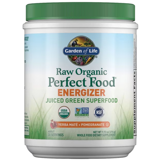 Garden of Life - Raw Organic Perfect Food Energizer - Yerba Mate Pomegranate - 9.73 oz