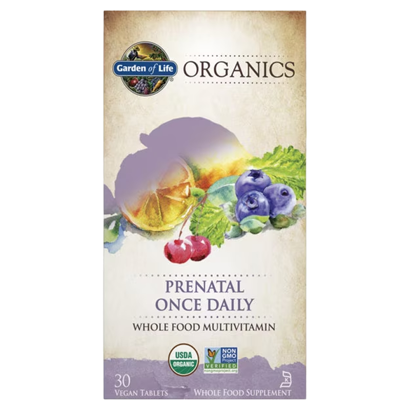 Garden of Life - Organics Prenatal Once Daily Tablets - 30 Vegan Tablets