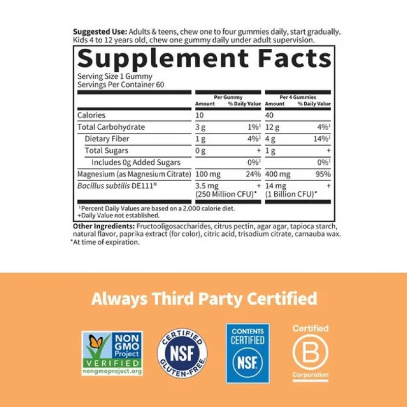 Garden of Life - Dr. Formulated Magnesium Gummies - 60 Peach Gummies