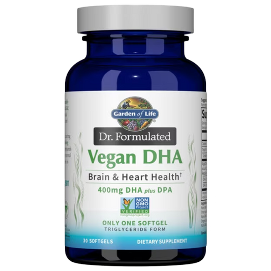Garden of Life - Dr. Formulated Vegan DHA -Brain & Heart Health - 30 Softgels