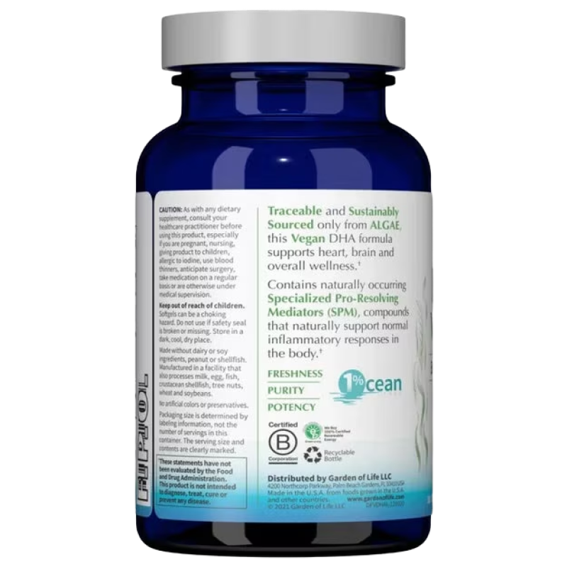 Garden of Life - Dr. Formulated Vegan DHA -Brain & Heart Health - 30 Softgels
