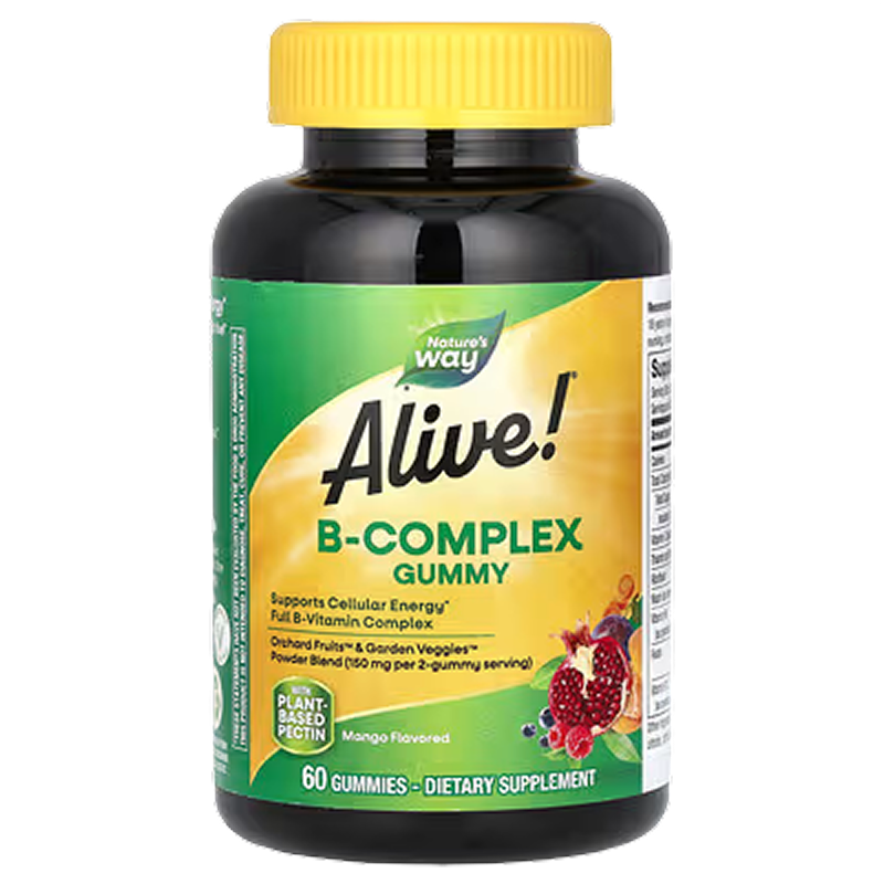 Nature’s Way – Alive! B-Complex Gummy Vitamins (Mango) – 60 Gummies