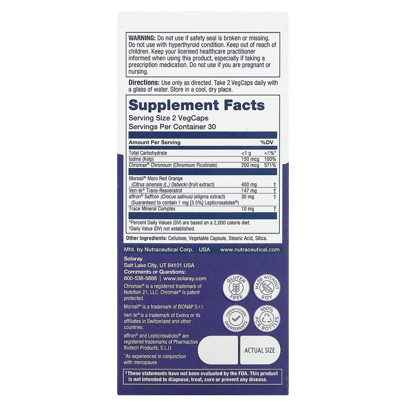 Solaray - Her Life Stages (postmenopause) - 60vcap