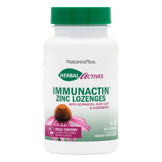 NaturesPlus - ImmunActin Zinc Lozenges (Wild Cherry) - 60 Lozenges
