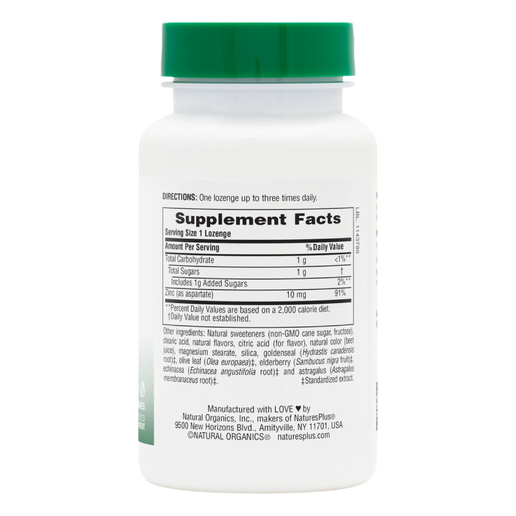 NaturesPlus - ImmunActin Zinc Lozenges (Wild Cherry) - 60 Lozenges