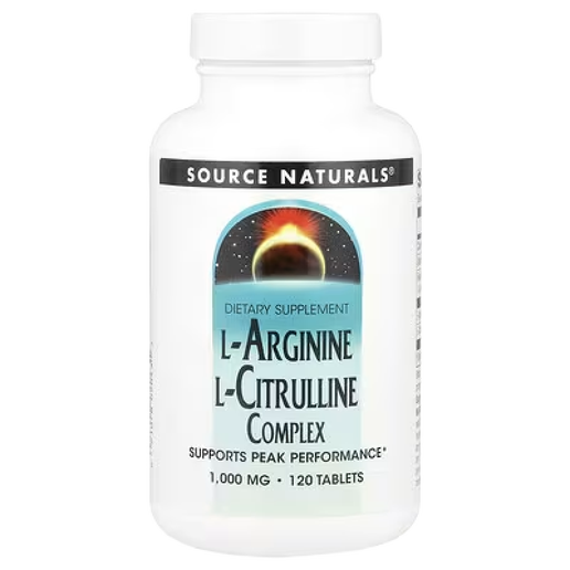 Source Naturals - L-Arginine L-Citrulline Complex - 120 Tablets