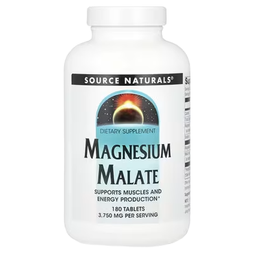 Source Naturals - Magnesium Malate - 180 Tablets