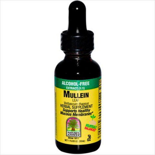 Nature's Answer Mullein Leaf| Supports RespiratoryFunction  Alcohol-Free 1oz