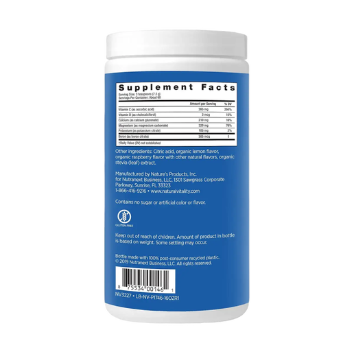 Natural Vitality - Calm Plus Calcium (Raspberry Lemon Flavor)16oz