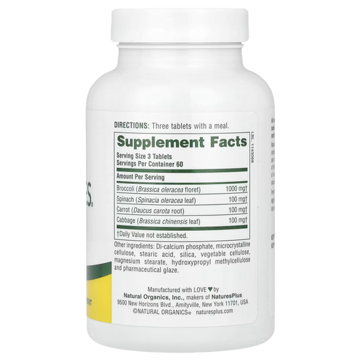 NaturesPlus - Mixed Vegetables - 180 Tablets