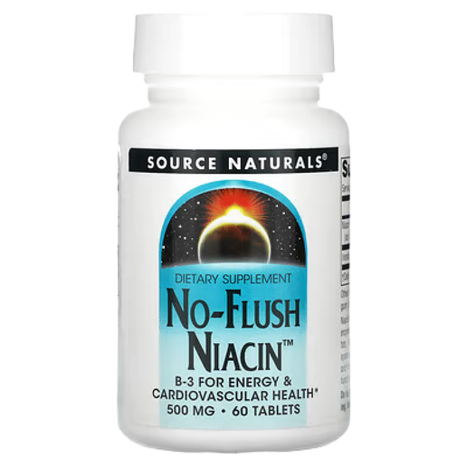 Source Naturals - No Flush Niacin - 60 Tablets
