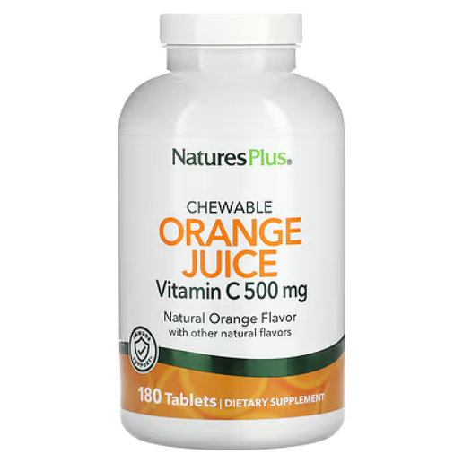 NaturesPlus - Orange Juice Chewable Vitamin C - 500 mg - 90 Tablets