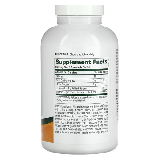 NaturesPlus - Orange Juice Chewable Vitamin C - 500 mg - 90 Tablets