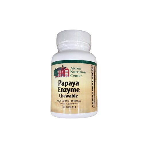 Akron Nutrition Center Papaya  Enzyme Chewable 100 Tablets