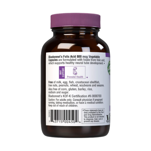 Bluebonnet - Folic Acid 800 mcg - 90 capsules