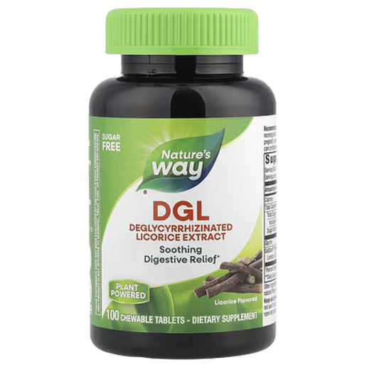 Nature's Way - Sugar Free DGL - 100 Chewable Tablets