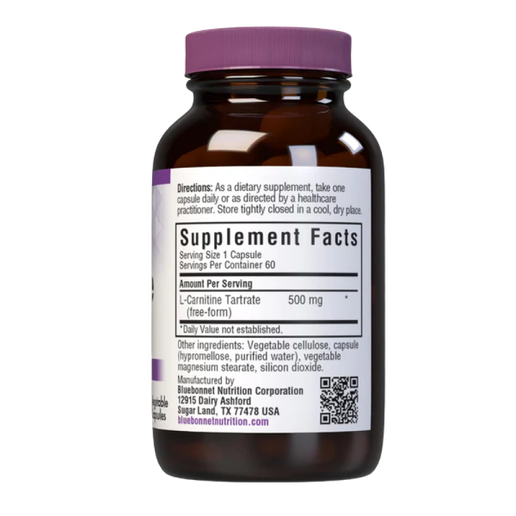 Bluebonnet - L-Carnitine - 500mg - 60 capsules