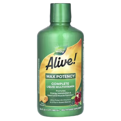 Nature’s Way - Alive! Liquid Max Potency Adult Multivitamin (Citrus Flavor) -  30.4 fl oz