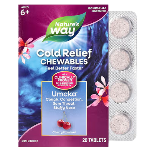 Nature's Way - UMCKA Cold Relief Chewables (Cherry) - 20 Chewable Tablets