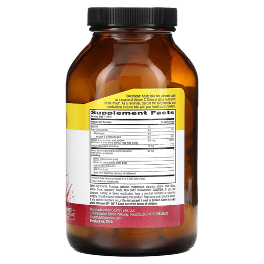 Country Life - Acerola Vitamin C (Berry Flavor) - 90 wafers