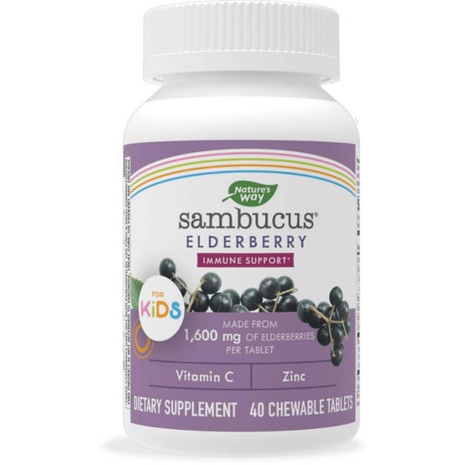 Nature's Way - Sambucus Chewable Tables for Kids - 40 Tablets
