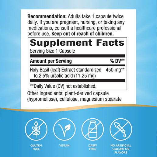 Nature's Way Holy Basil (Stress Support) - 60 Capsules